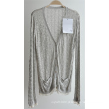 Ladie V Neck Cardigan malhas com botões